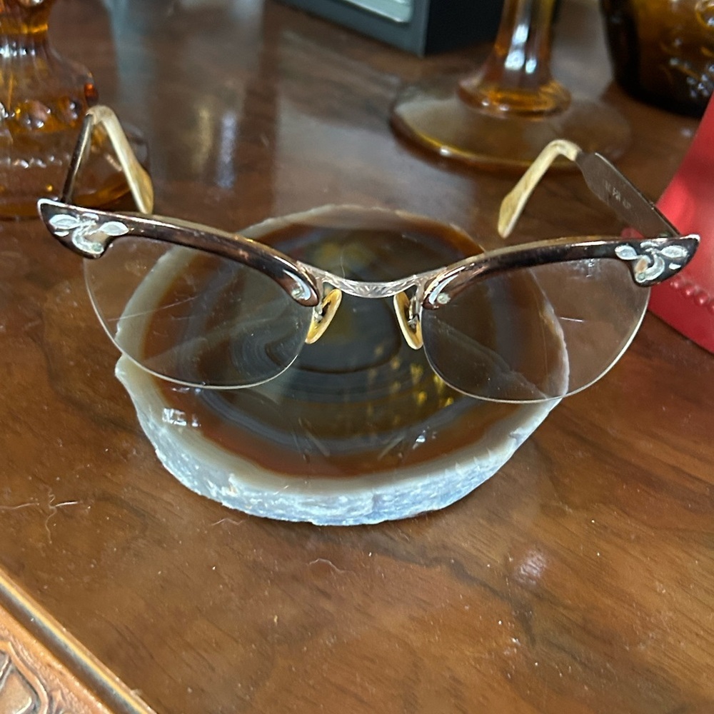 Vintage Cat Eye Gold 1960s Eyeglasses